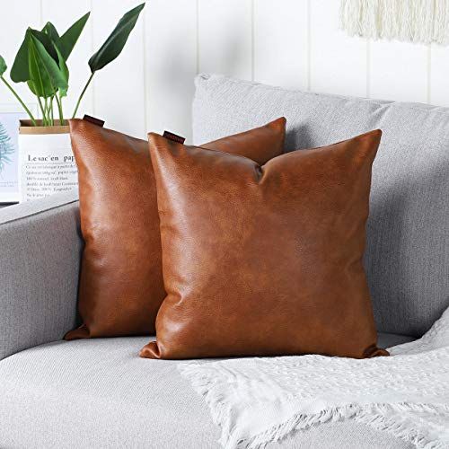 Round leather outlet throw pillows