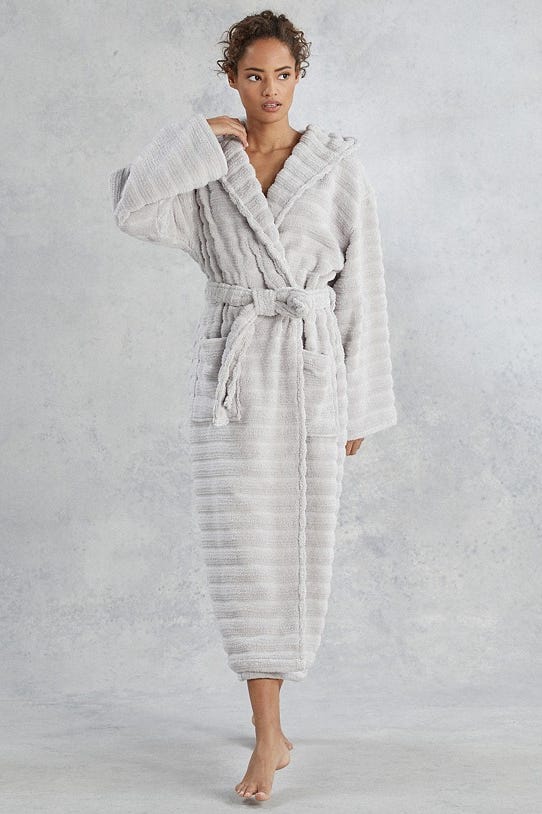 Unisex Hooded Ribbed Hydrocotton Robe