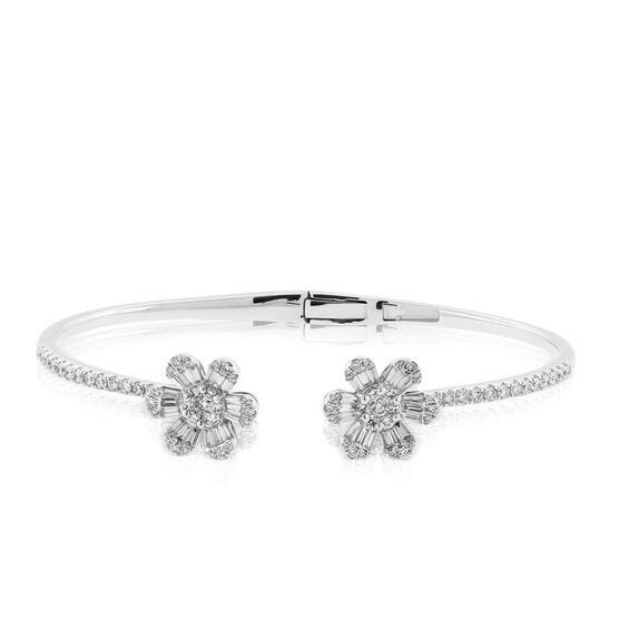 Ben Bridge Jewelers Women's Rose & White Gold Diamond Bangle Bracelet