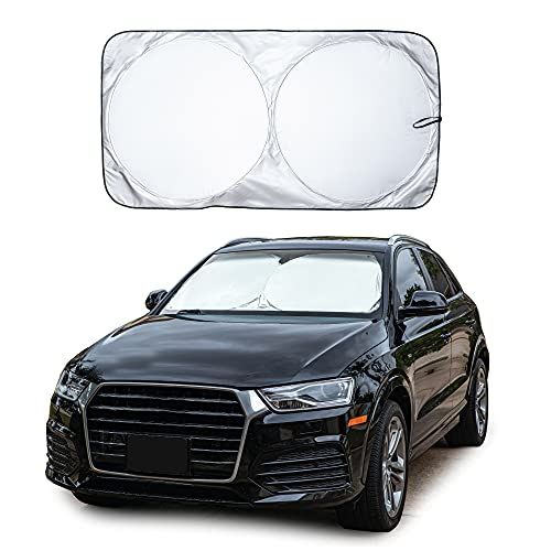 Car Snow and Windshield Sun Shade Full Top Cover fits Small to Mid Size Car