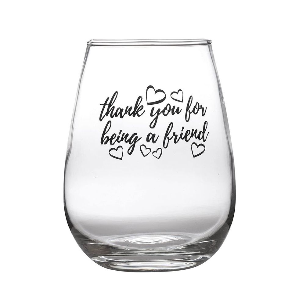 ‘Thank You for Being a Friend’ Stemless Wine Glass