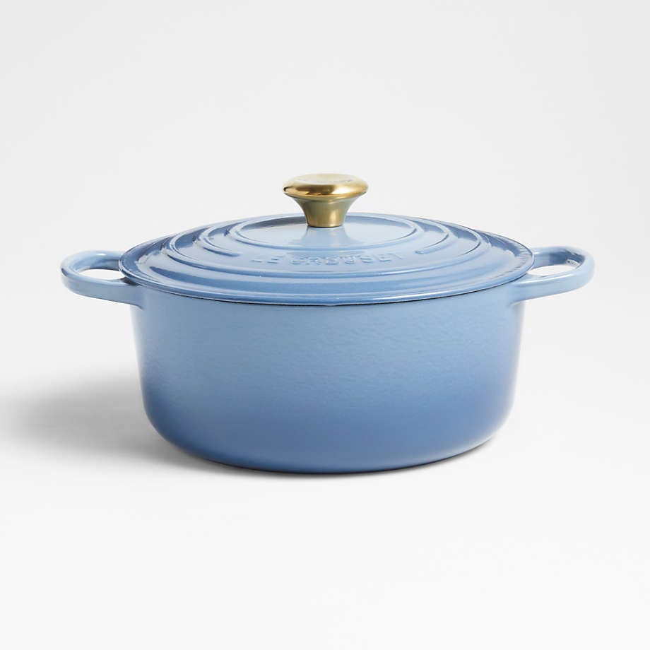 Valor 7 Qt. Galaxy Blue Enameled Cast Iron Dutch Oven