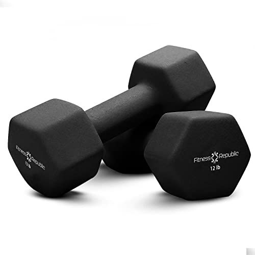 Fitness Republic Neoprene 12 lb. Dumbbells, Set of 2