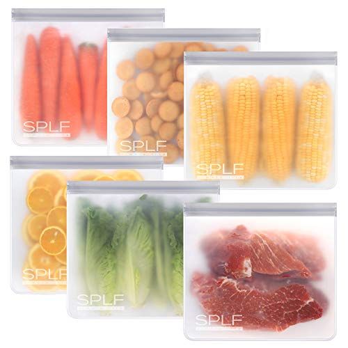 Reusable Storage Bags, 11 Pack EXTRA THICK Reusable Food Storage Bags (3  Reusable Gallon Bags + 4 Reusable Sandwich Bags + 4 Reusable Snack Bags)  BPA FREE Ziplock Freezer Bags/Multicolor 