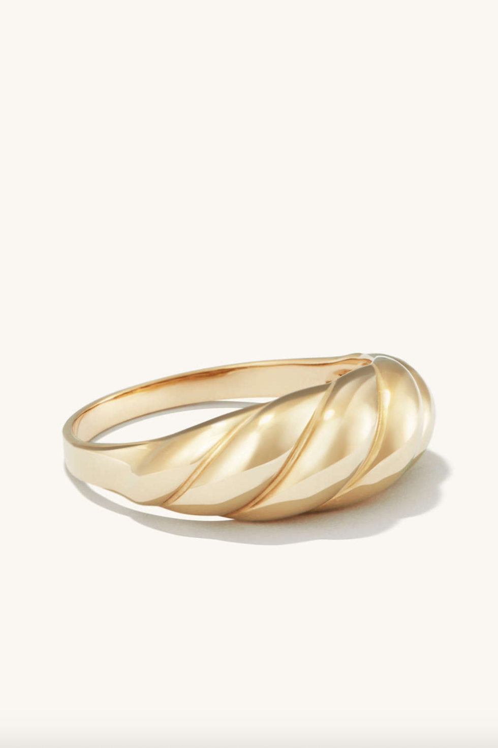 Thin Croissant Dome Ring