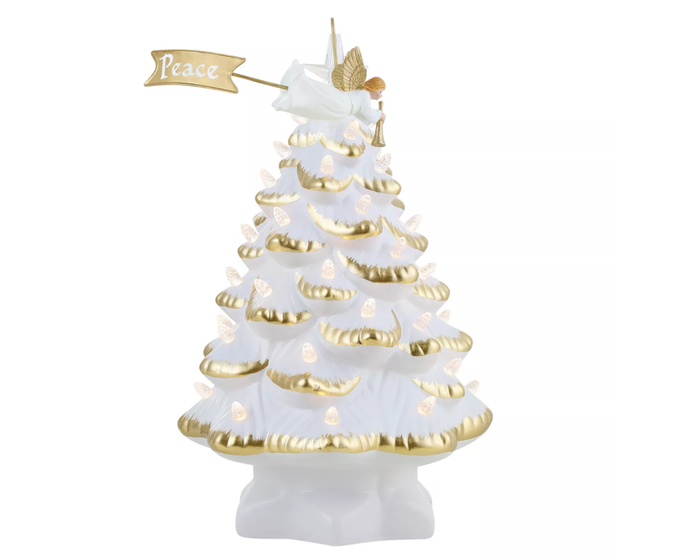 vintage ceramic white christmas tree