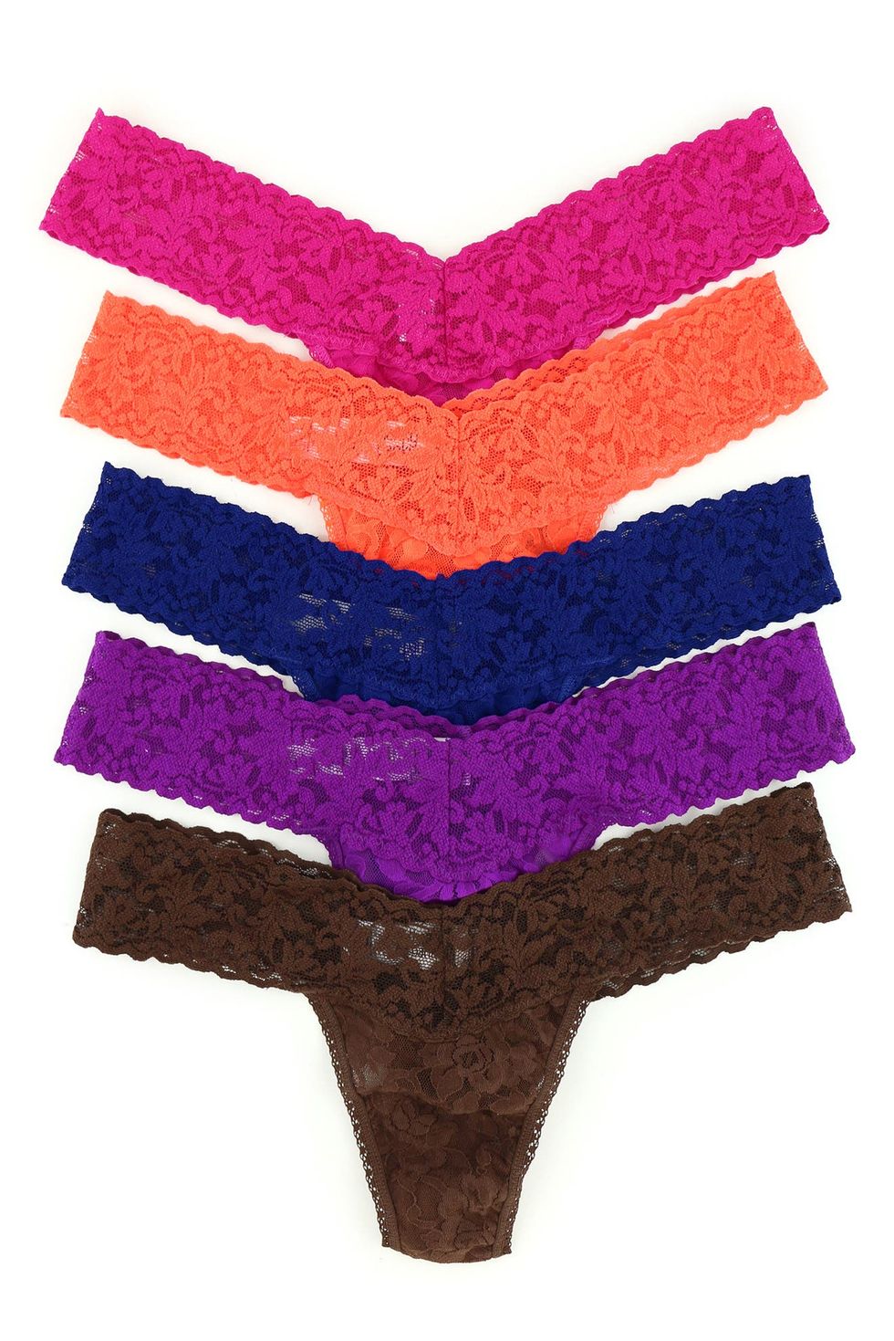 Hanky Panky 5-Pack Low Rise Lace Thongs