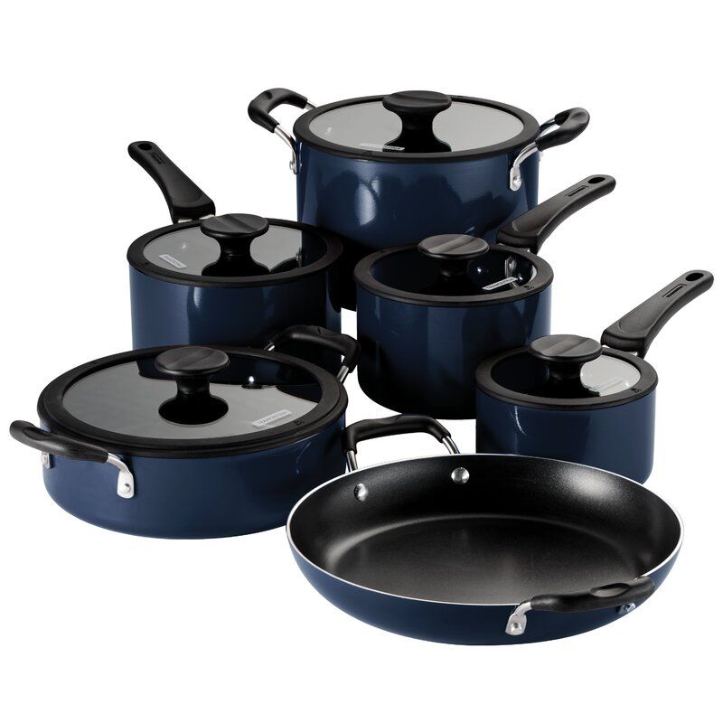 Nesting 11-Piece Aluminum Non Stick Cookware Set