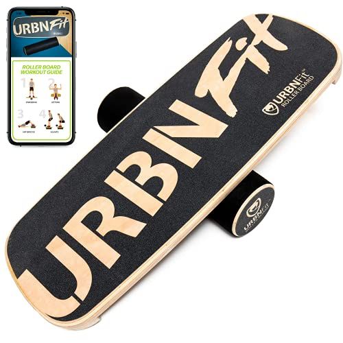 Surfing Wooden Stability Training Accessory for Skateboarding SUP Black Adjustable Stops for 5 Riding Styles or Athletic Fitness Peak Satori Balance Board Trainer with Roller Snowboarding 