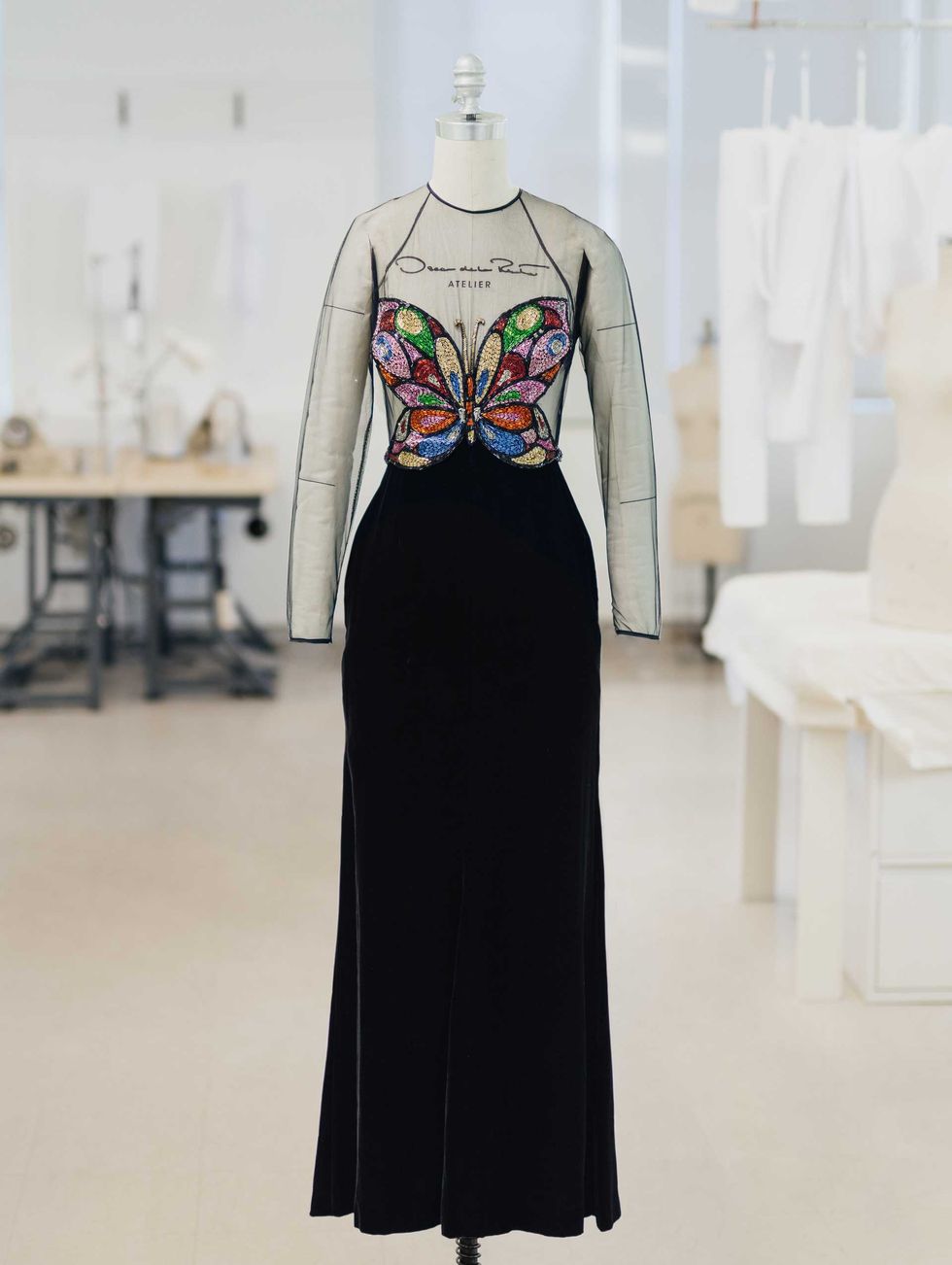 Beaded Butterfly Gown