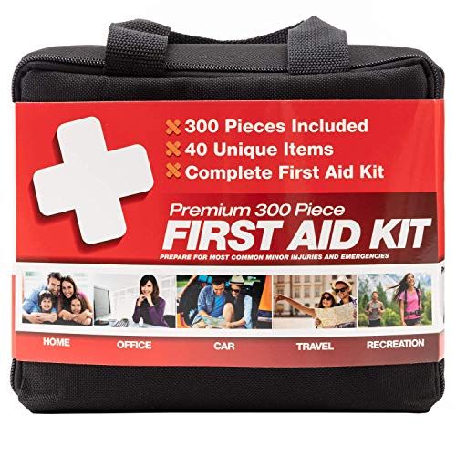 Johnson & Johnson Travel Ready Portable Emergency First Aid Kit, 80 PC