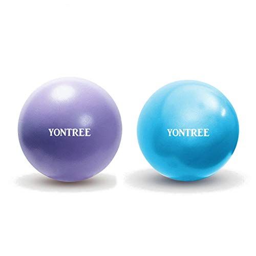 Yontree 2 Pack Soft Pilates Ball, 22-25cm Small Exercise Ball for Yoga, Pilates, Abdominal Workouts, Shoulder Therapy, Core Strengthening (Home & Gym & Office)