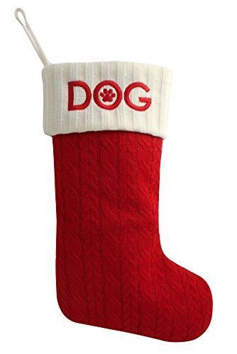 Knit Dog Christmas Stocking