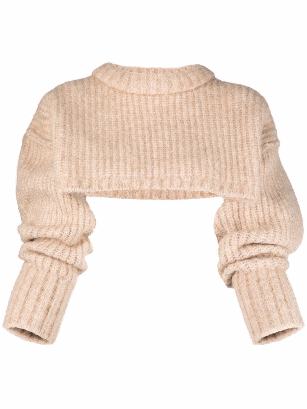 roll-neck cropped jumper