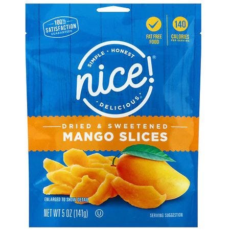 Dried and Sweetened Mango Slices
