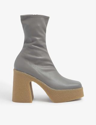 Skyla platform vegan-leather ankle boots