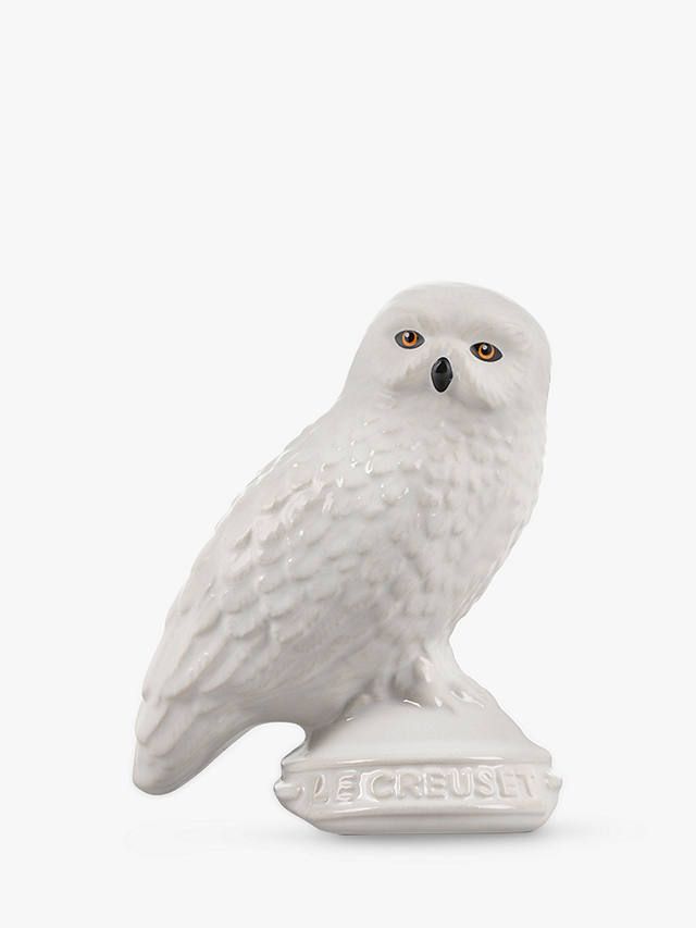 HARRY POTTER COLLECTORS SCULPTURE HEDWIG SNOWY OWL ON PEDESTAL w NAME PLATE NEW