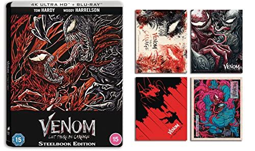 Venom: Let There Be Carnage - Steelbook with Amazon Exclusive Art Cards (2 disc UHD & BD) [Blu-ray] [2021]