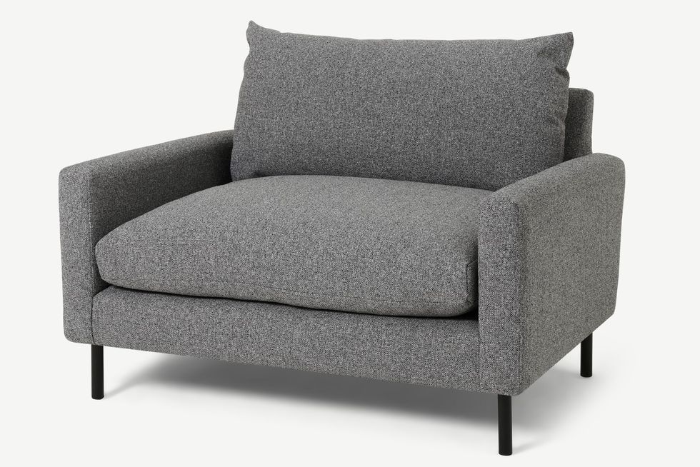 Russo Loveseat, Grey Recycled Weave
