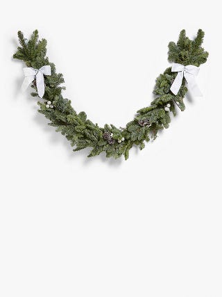 Real Fir Garland, White, 2m