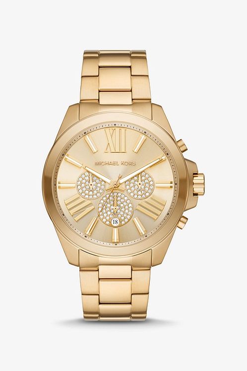 Oversized Wren Pavé Gold-Tone Watch