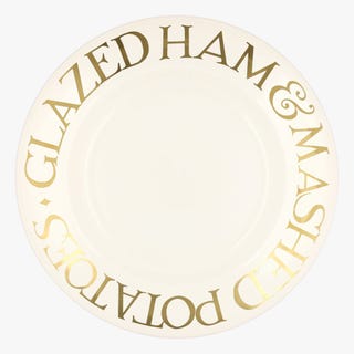 Gold Toast & Marmalade Glazed Ham 10 1/2 Inch Plate