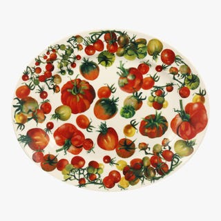 Vegetable Garden Tomatoes Oval Platter