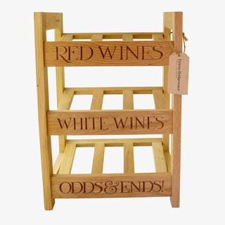 Black Toast Wooden Wine Rack