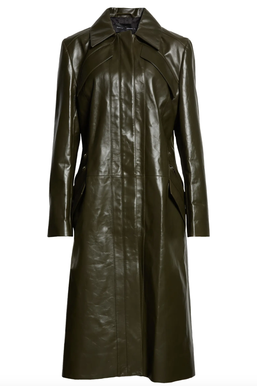 Zip Leather Coat