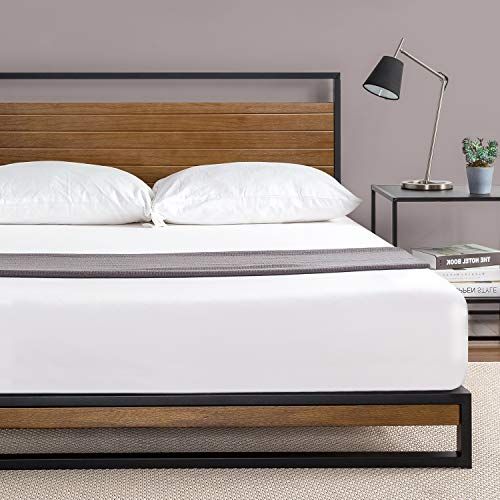 ZINUS Suzanne 37-Inch Metal and Wood Platform Bed Frame