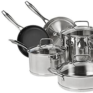 Cuisinart 11-Piece Professional Stainless Cookware Set Cuisinart 11-Piece Professional Stainless Cookware Set