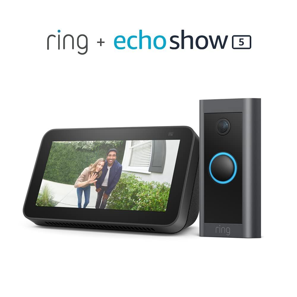 Ring Video Doorbell Wired Bundle with Echo Show 5