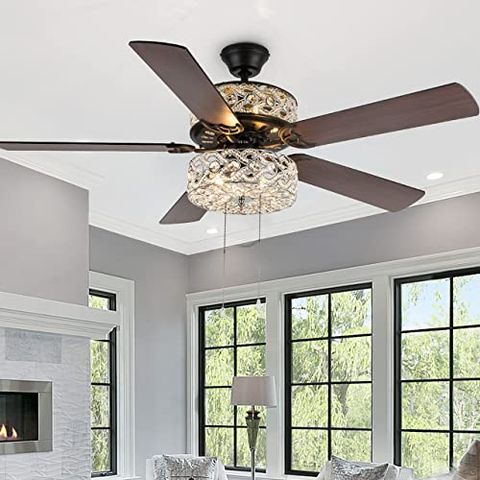 2 In 1 Ceiling Fans And Chandeliers, Chandelier Ceiling Fan For Living Room