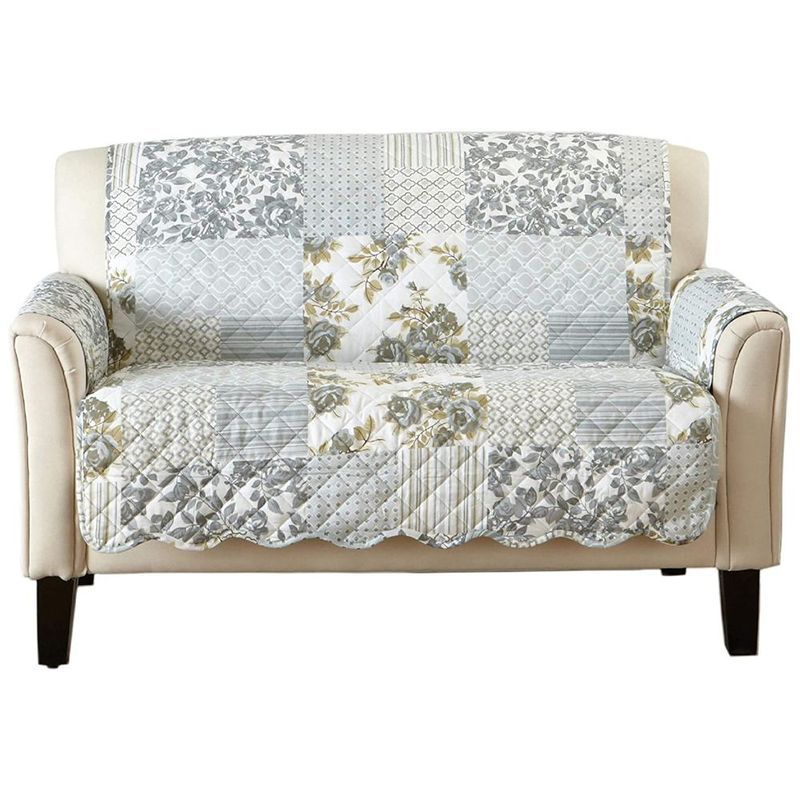 Patchwork Scalloped Printed Furniture Protector
