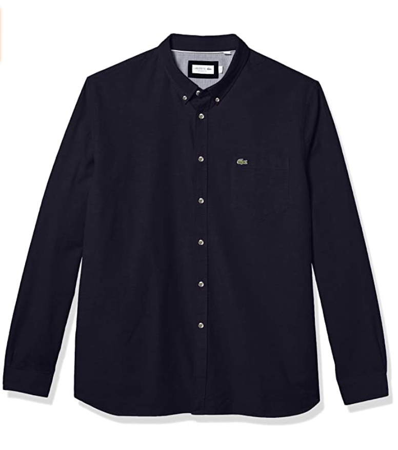 Long Sleeve Oxford Collar Button Down Shirt