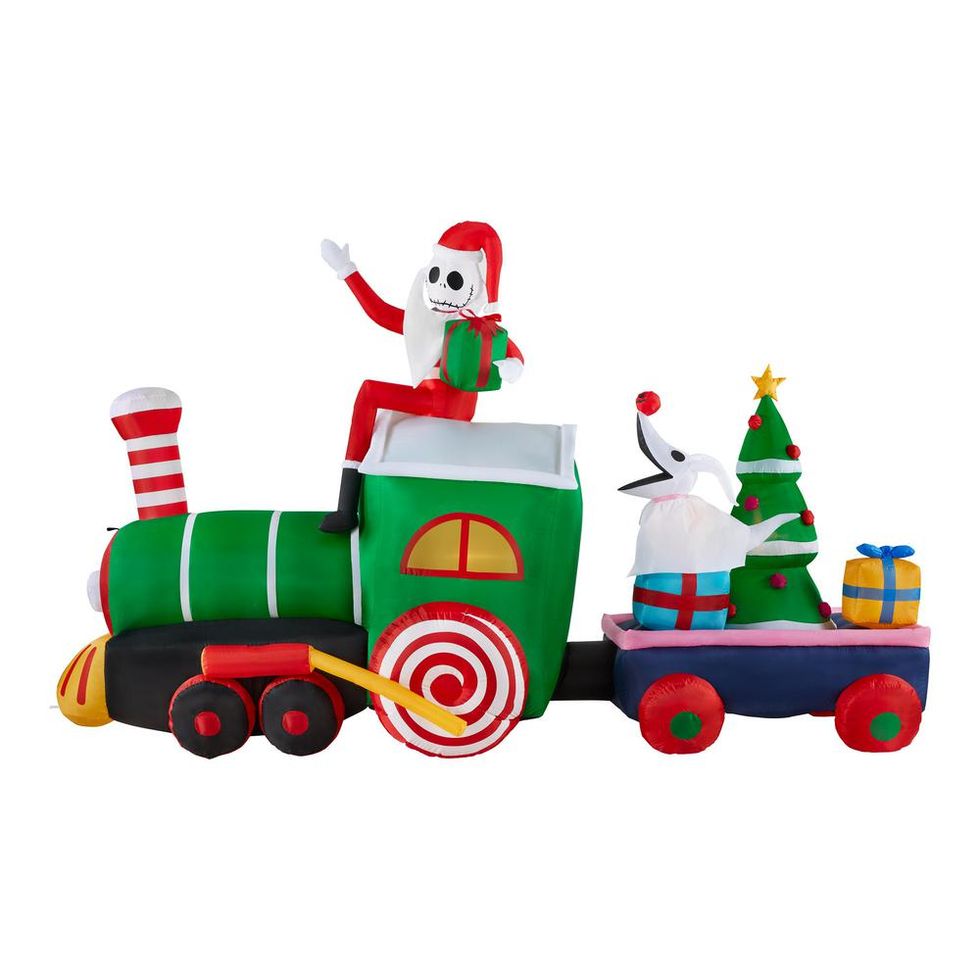 Jack Skellington on Train Christmas Inflatable