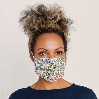 Organic cotton pleated face cover 
