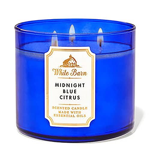 Bath and Body Works White Barn Midnight Blue Citrus 3-Wick Candle