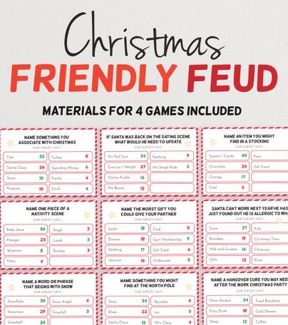 Christmas Friendly Feud Game 