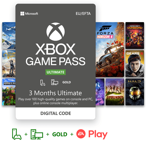  Xbox Game Pass Ultimate for Console + PC | 3 Month Membership - Digital Download Code