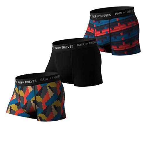 Pair of Thieves Men’s Super Fit Slim Boxers, 3 Pack Underwear, AMZ Exclusive