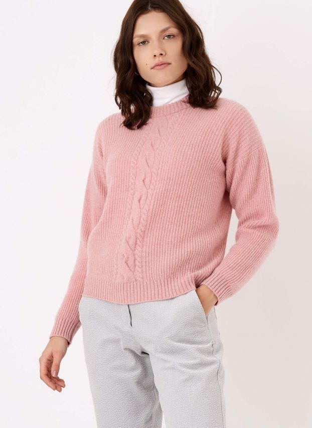 Cashmere Cable & Rib Jumper
