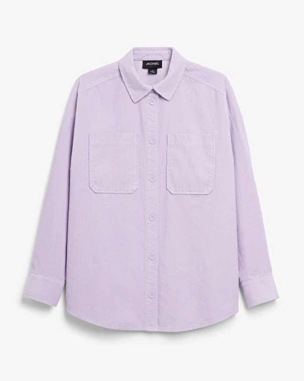 Camisa de pana lila
