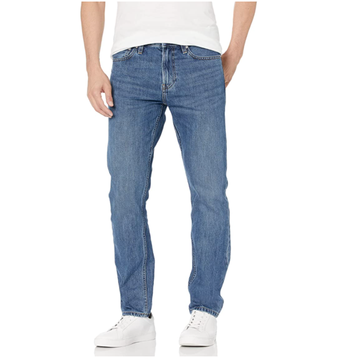 Calvin Klein Men's Slim Straight Fit Sustainable Vintage Indigo Jeans