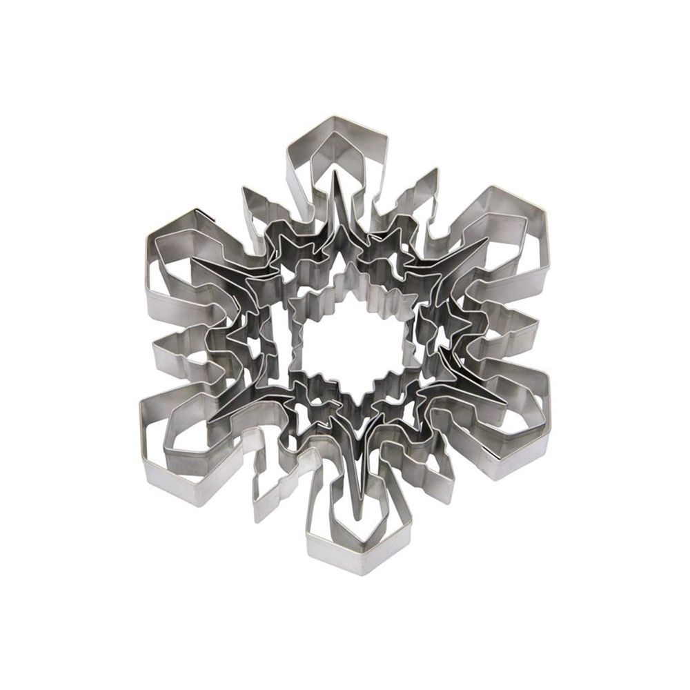 Stainless Steel Snowflake w Cutouts Metal Cookie Cutter 7 12 5 + Oversized Metal Cookie Cutter