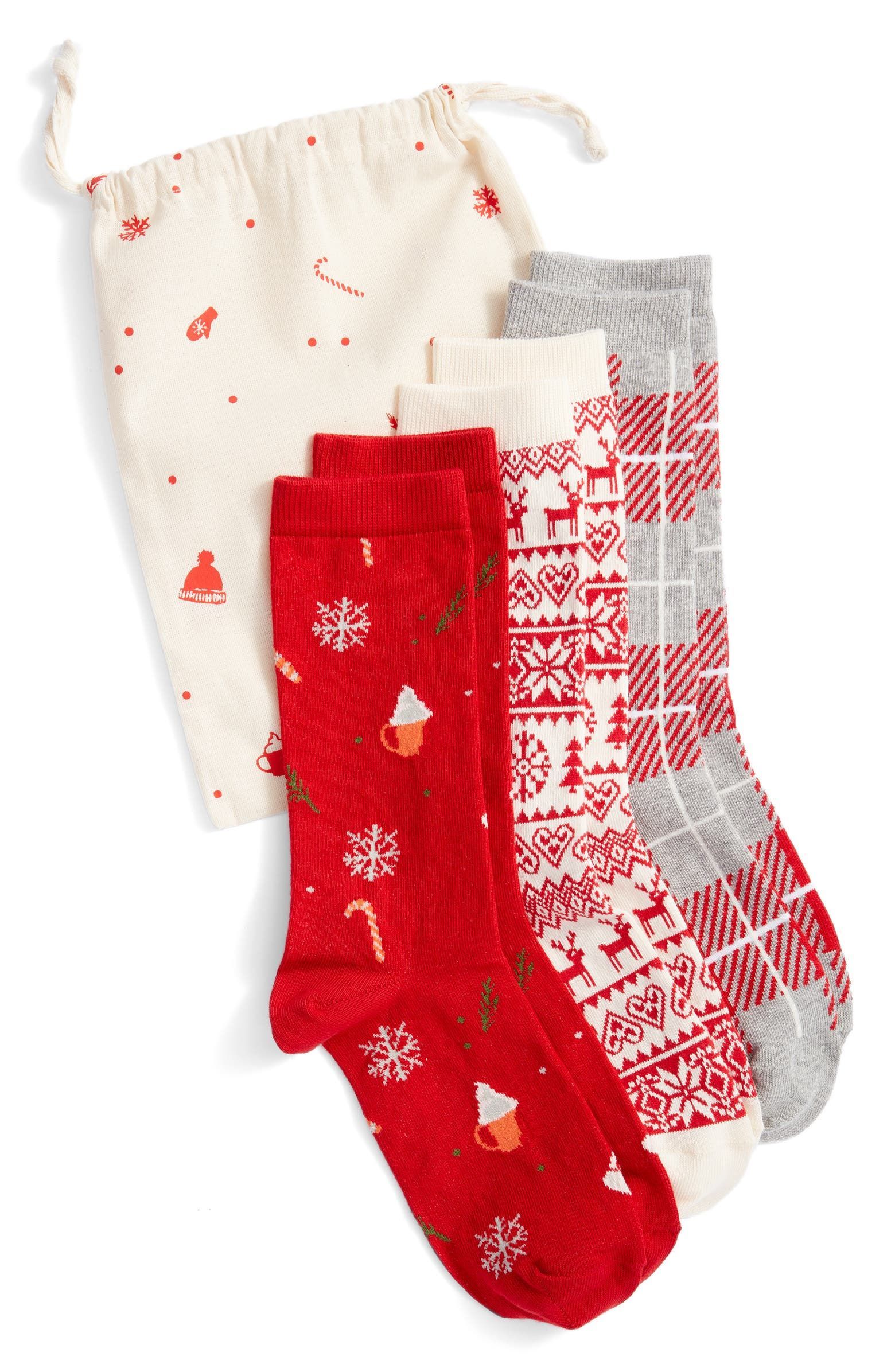 Kids Christmas Crew Socks Assorted Sizes 12 Pack Bulk