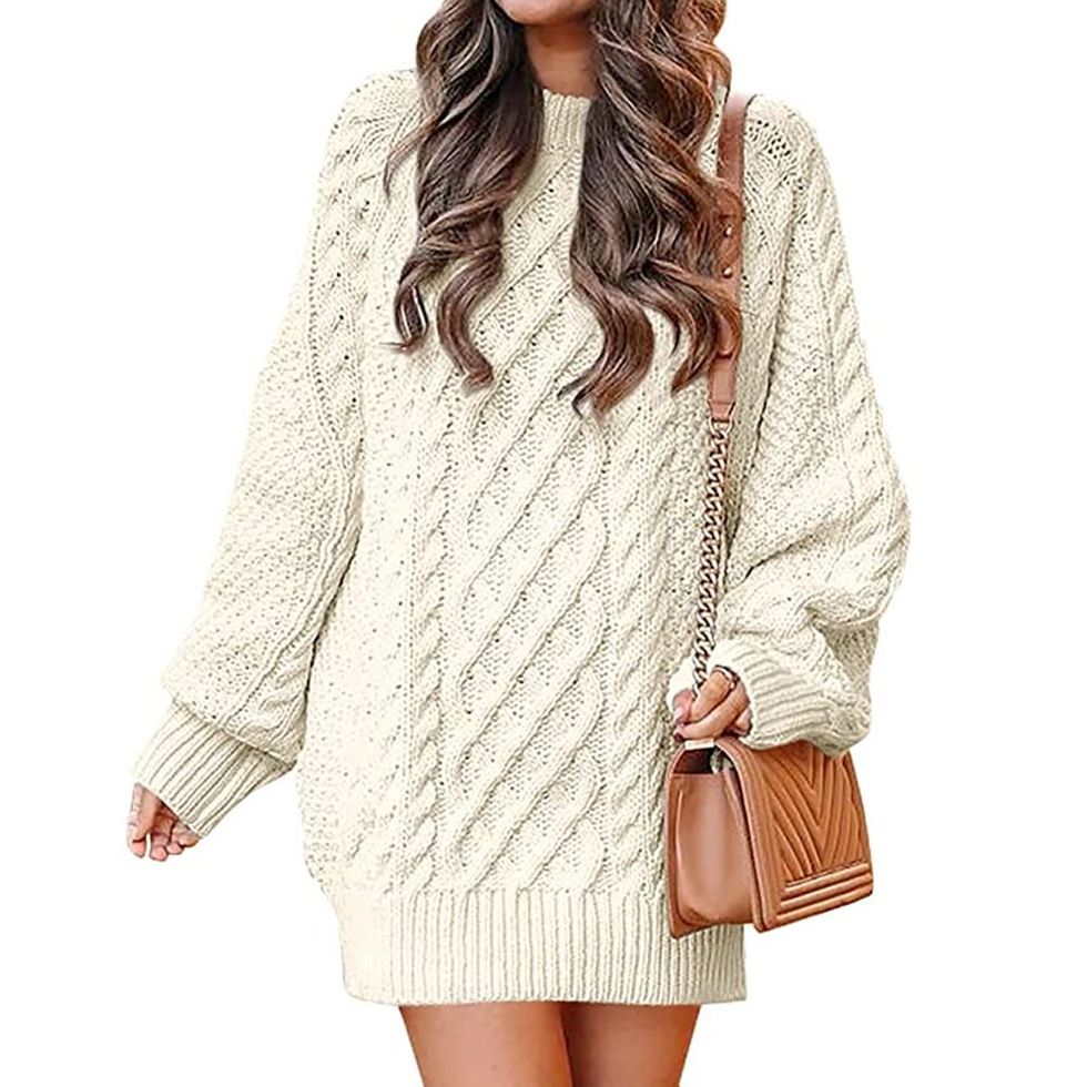 Oversized Cable Knit Dress