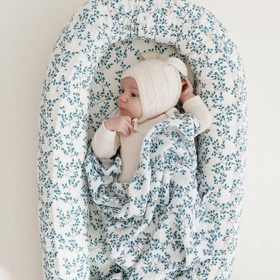 BABY NEST POD Boy Newborn Cocoon Sleepyhead ✰ Blue ✰ Up to 8 Months ~ Made in EU 