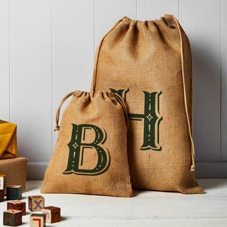 Initial Christmas Hessian Sack Small Initial Christmas Hessian Sack Small