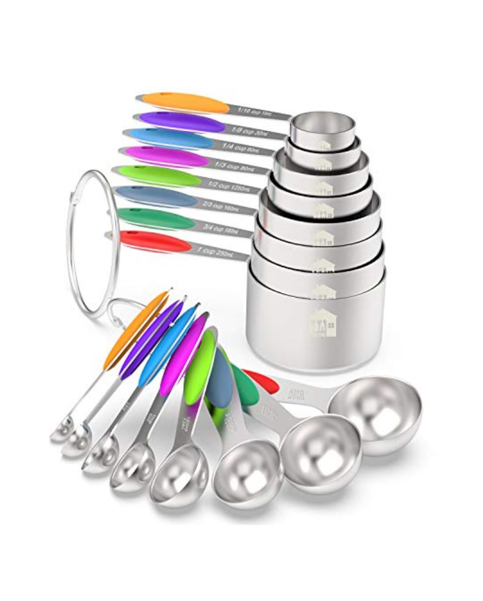 Premium Stainless Steel Measuring Cups and Spoons